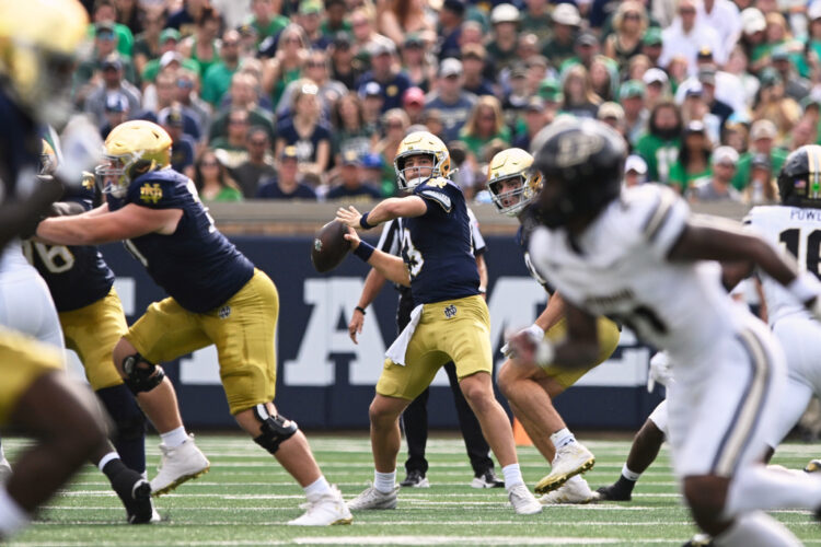 Price’s four touchdowns power No. 24 Notre Dame to 56